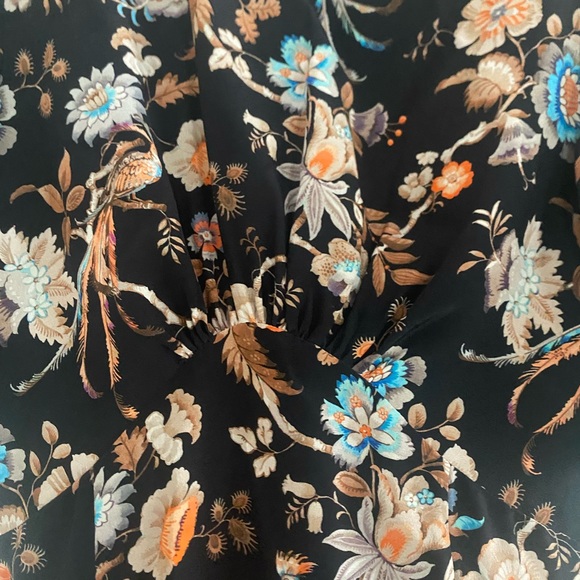 Stunning Les Reveries Silk Floral Midi Dress in Liberty Print Size 0 - Picture 4 of 10